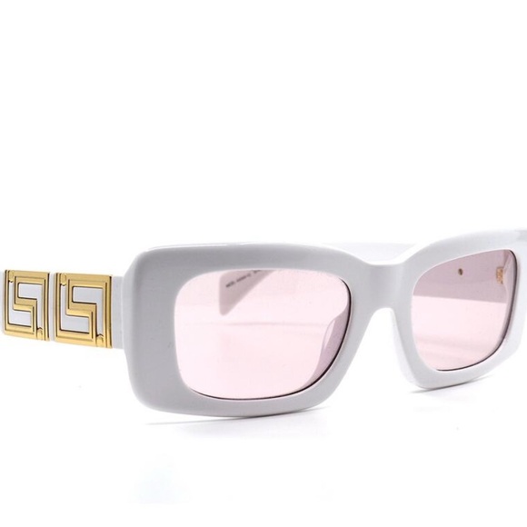 Versace Accessories - Versace 🕶️ Sunglasses. New in Case. White with gold trim. Pink lens